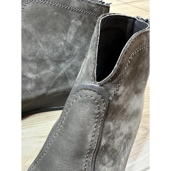 Arche Suede Wedge Booties Size 9.5 Gray Ankle Boots Casual Comfort Low Heel - Picture 5 of 13